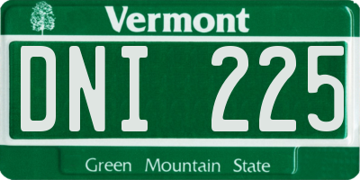 VT license plate DNI225