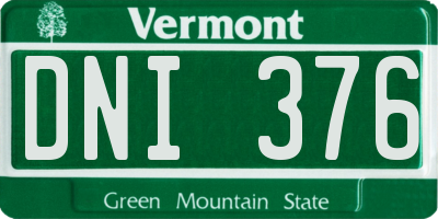 VT license plate DNI376