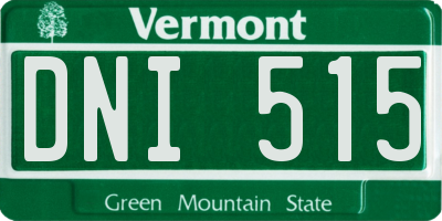 VT license plate DNI515