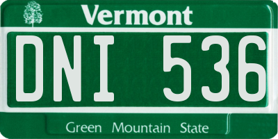 VT license plate DNI536