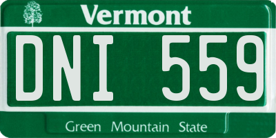 VT license plate DNI559