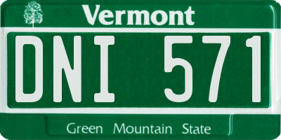 VT license plate DNI571