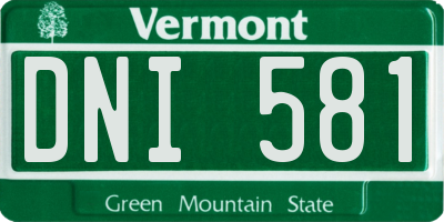 VT license plate DNI581