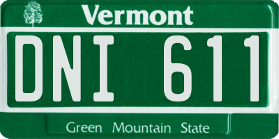 VT license plate DNI611