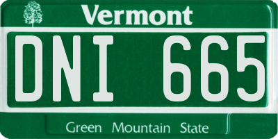VT license plate DNI665