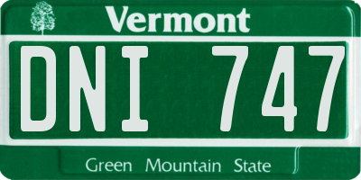 VT license plate DNI747