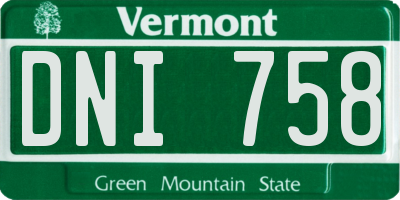VT license plate DNI758