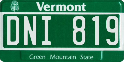 VT license plate DNI819