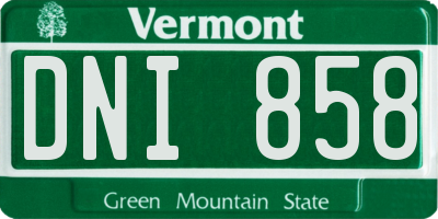 VT license plate DNI858