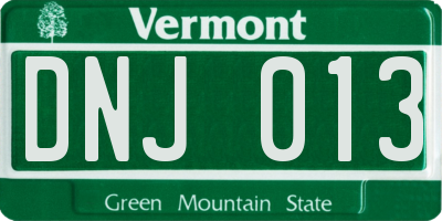 VT license plate DNJ013