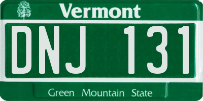 VT license plate DNJ131