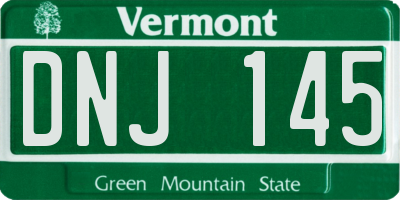 VT license plate DNJ145
