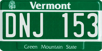 VT license plate DNJ153