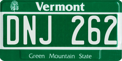 VT license plate DNJ262