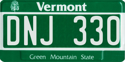 VT license plate DNJ330