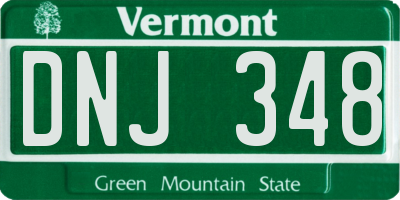 VT license plate DNJ348