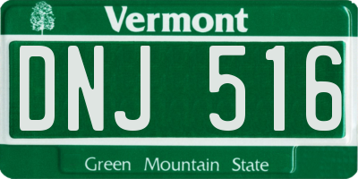 VT license plate DNJ516