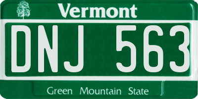 VT license plate DNJ563