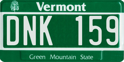 VT license plate DNK159