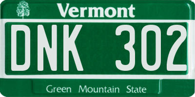 VT license plate DNK302