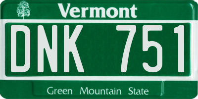 VT license plate DNK751