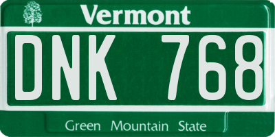 VT license plate DNK768
