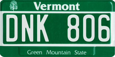 VT license plate DNK806