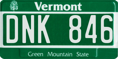 VT license plate DNK846