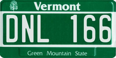 VT license plate DNL166