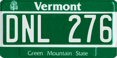 VT license plate DNL276