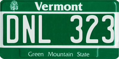 VT license plate DNL323