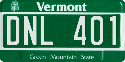 VT license plate DNL401