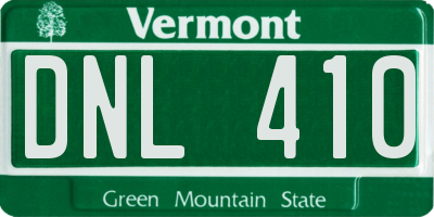 VT license plate DNL410