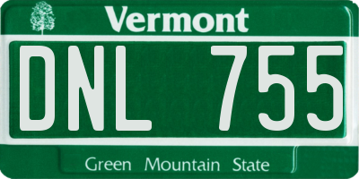 VT license plate DNL755