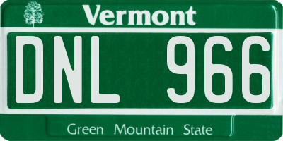 VT license plate DNL966