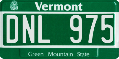 VT license plate DNL975