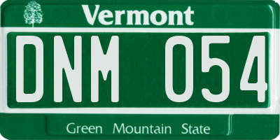 VT license plate DNM054