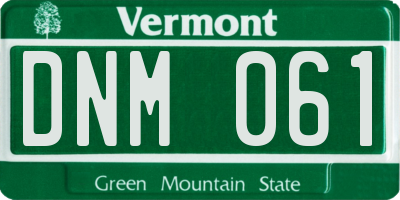 VT license plate DNM061