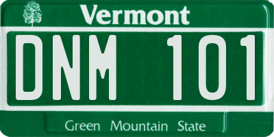 VT license plate DNM101