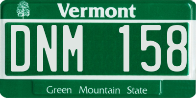 VT license plate DNM158