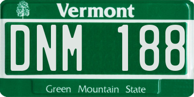 VT license plate DNM188