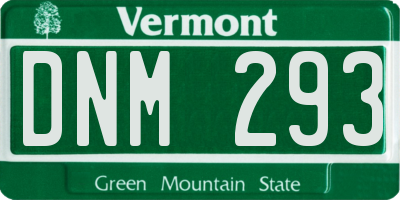 VT license plate DNM293