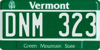 VT license plate DNM323