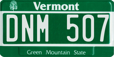 VT license plate DNM507