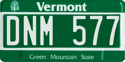 VT license plate DNM577