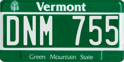 VT license plate DNM755