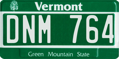 VT license plate DNM764