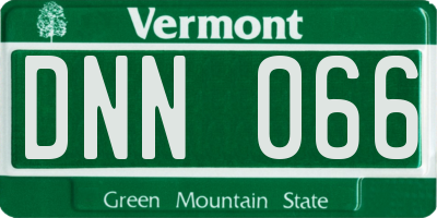 VT license plate DNN066