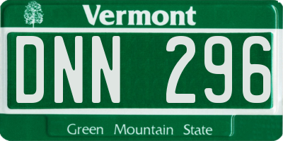 VT license plate DNN296