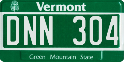 VT license plate DNN304